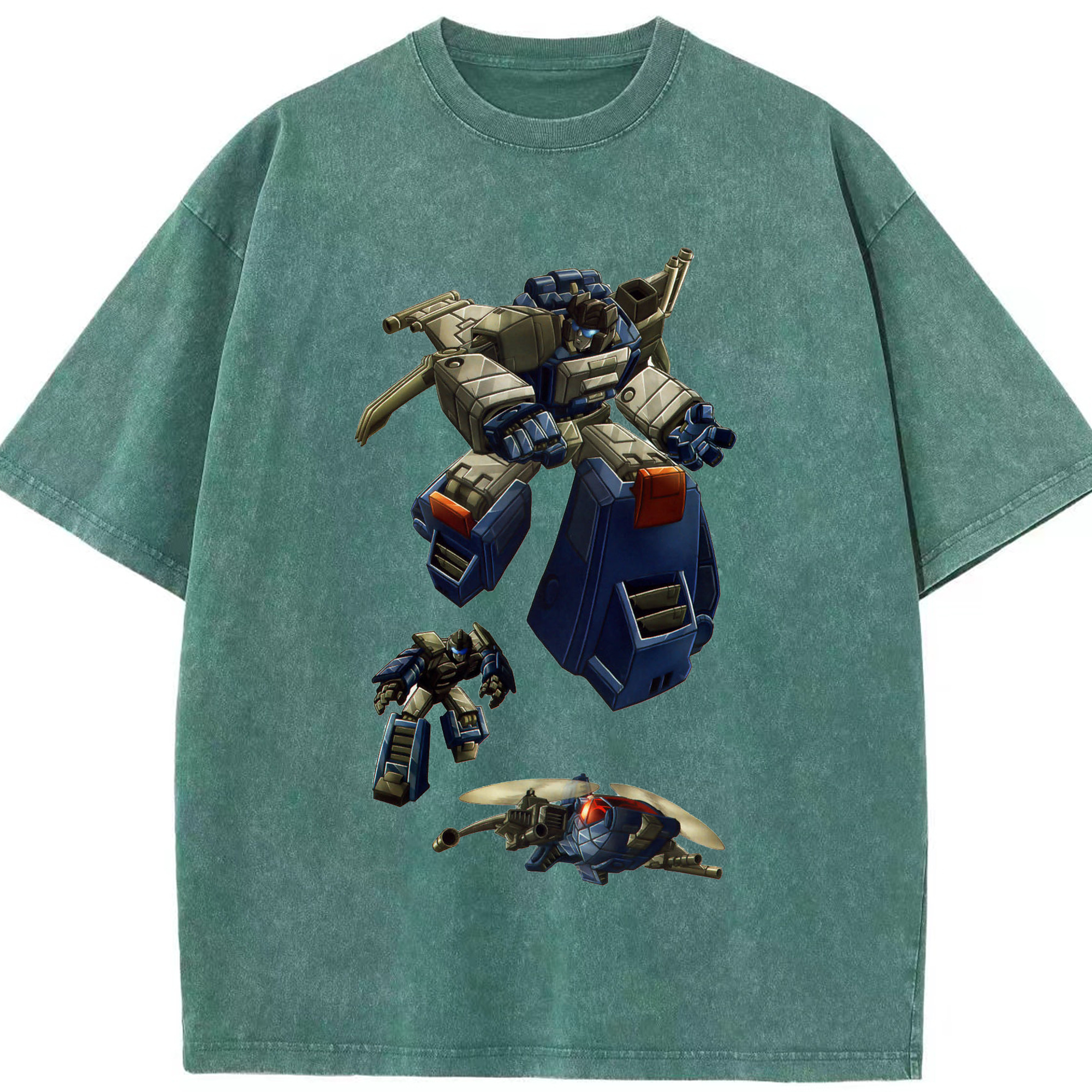 （画像用）  綿100% ヴィンテージ風 半袖Tシャツ（フロントプリント）